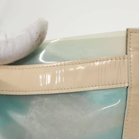 CELINE Shoulder Bag Enamel Leather Blue Cream Silver Auth bs19765 - Picture 11 of 16